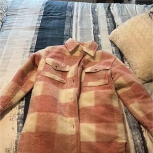 Joe Fresh Pink and Cream Teddy Jacket